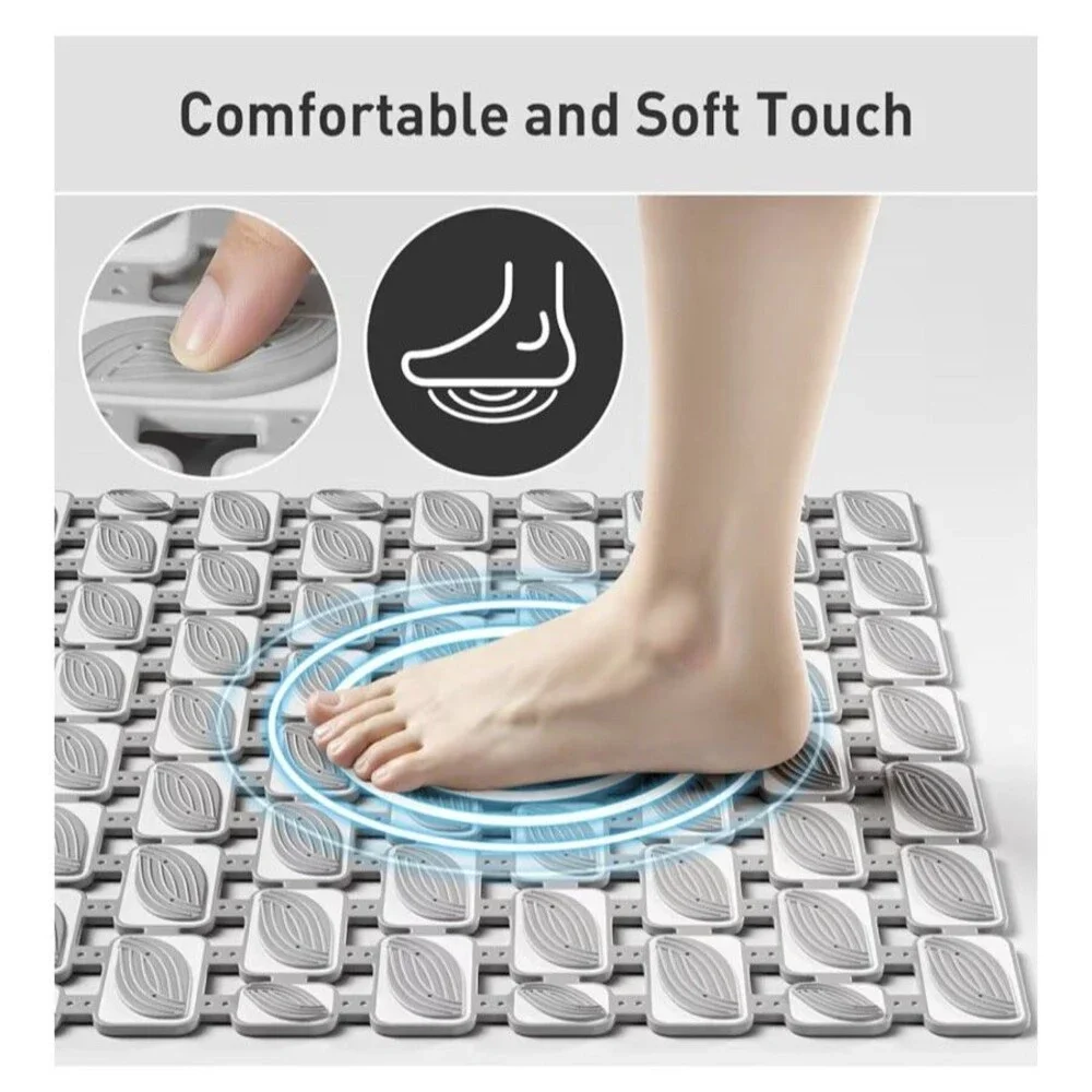Shower Mat Bathtub Mat Non Slip, 36''x16'' Soft and Comfortable Anti Slip Sho...
